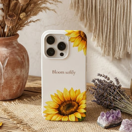 Zonnebloem Esthetisch Minimaal Modern Viraal Aanpa iPhone 15 Pro Case