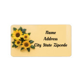 Zonnebloem Etiket (Voorkant)
