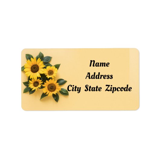 Zonnebloem Etiket (Voorkant)