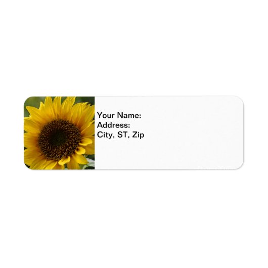 Zonnebloem Etiket (Voorkant)