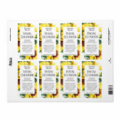 Zonnebloem Etiket op het ingrediënt van zonnebloem (Full Sheet)