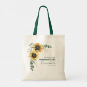 Zonnebloem Eucalyptus 15e verjaardag Quinceanera Tote Bag (Achterkant)