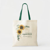 Zonnebloem Eucalyptus 15e verjaardag Quinceanera Tote Bag (Voorkant)