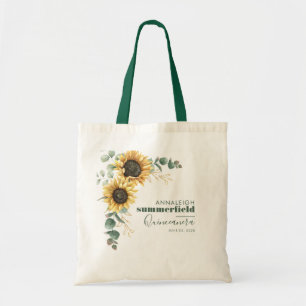 Zonnebloem Eucalyptus 15e verjaardag Quinceanera Tote Bag