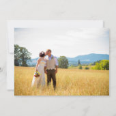 Zonnebloem Eucalyptus 2 Foto's Weddenschap Bedankkaart (Achterkant)