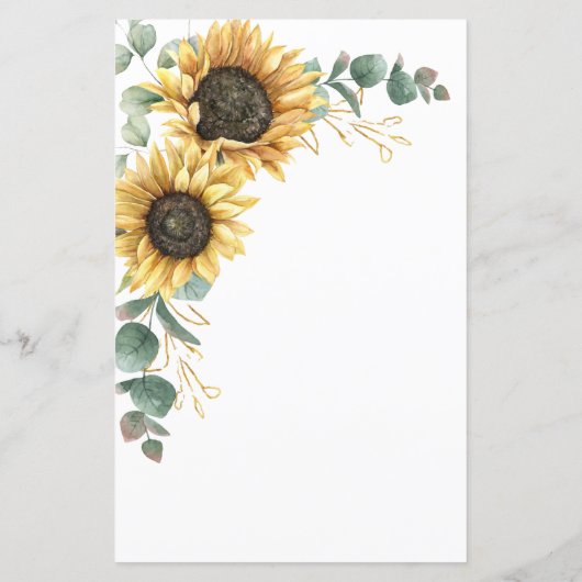 Zonnebloem Eucalyptus 50ste verjaardag uitnodiging (Achterkant)