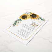 Zonnebloem Eucalyptus Afstuderen 2025 Party Folie Uitnodiging (Gedraaid)