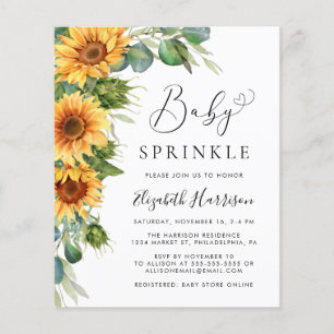 Zonnebloem Eucalyptus Baby Sprinkle Invite