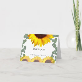 Zonnebloem Eucalyptus Bedankkaartjes Bedankkaart