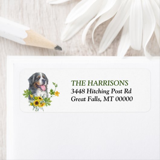 Zonnebloem Eucalyptus Bernese Mountain Dog Label (Insitu)