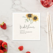 Zonnebloem Eucalyptus Bloem Bruids Bruiloft Papier Servet (Insitu)