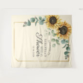 Zonnebloem Eucalyptus Bloem Bruidsdouche Achtergro Wandkleed (Voorkant (horizontaal))