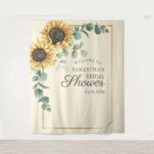 Zonnebloem Eucalyptus Bloem Bruidsdouche Achtergro Wandkleed (Voorkant)