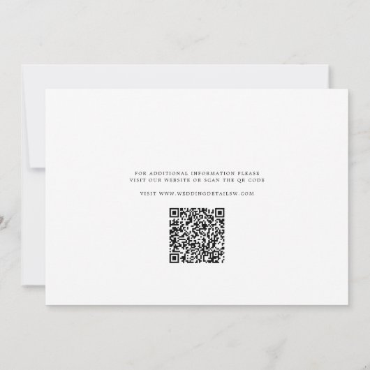 Zonnebloem Eucalyptus Bloemen Website QR Code Save The Date (Achterkant)