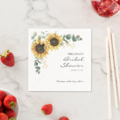 Zonnebloem Eucalyptus Bloemrijke Bruiloftsshower P Servet (Insitu)