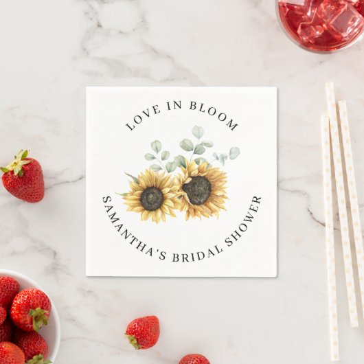 Zonnebloem Eucalyptus Bloom Vrijgezellenfeest Papi Servet (Insitu)