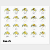 Zonnebloem & Eucalyptus Boho Kruis Doop Ronde Sticker (Vel)