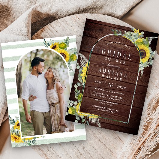 Zonnebloem Eucalyptus Boog Foto Hout Vrijgezellenf Kaart