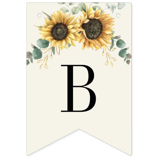 Zonnebloem Eucalyptus Botanische Vrijgezellenfeest Vlaggetjes (Tweede vlag)