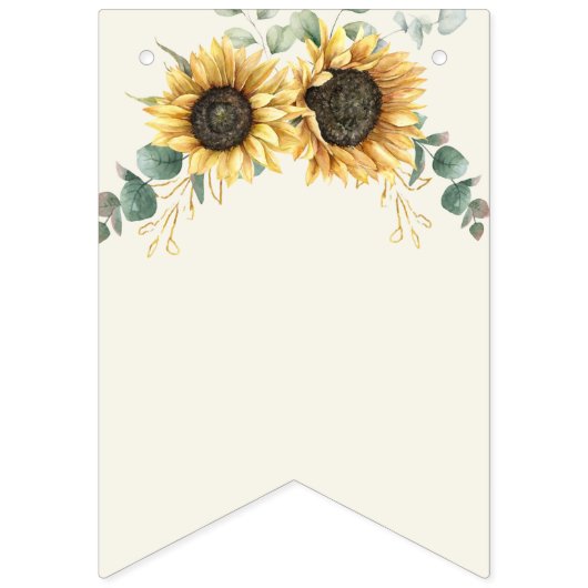 Zonnebloem Eucalyptus Botanische Vrijgezellenfeest Vlaggetjes (Eerste vlag)