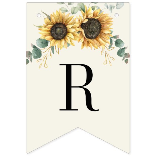 Zonnebloem Eucalyptus Botanische Vrijgezellenfeest Vlaggetjes (Derde vlag)