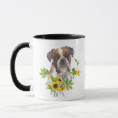 Zonnebloem Eucalyptus Boxer Dog Mok (Links)