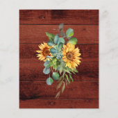 Zonnebloem Eucalyptus brown wood bar menu (Achterkant)