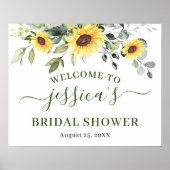 Zonnebloem Eucalyptus BRUIDSBAD Welcome Bord Poster (Voorkant)