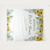 Zonnebloem Eucalyptus Bruidsdouche Foto Achtergron Wandkleed (Voorkant (horizontaal))