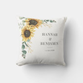 Zonnebloem Eucalyptus Bruidspaar Kussen (Voorkant)