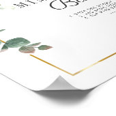 Zonnebloem Eucalyptus Bruiloftsborrel Mimosa Bar B Poster (Hoek)