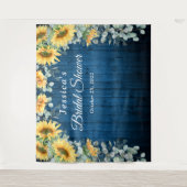 Zonnebloem Eucalyptus Bruiloftsfotoshoot Achtergro Wandkleed (Voorkant)