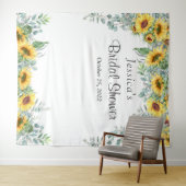 Zonnebloem Eucalyptus Bruiloftsshower Foto Achterg Wandkleed (In Situ (horizontaal))