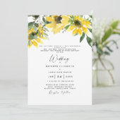 Zonnebloem Eucalyptus Elegant Weddenschap Beide ou Kaart (Staand voorkant)