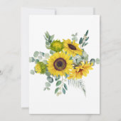 Zonnebloem Eucalyptus Elegante Typografie Ontvangs Kaart (Achterkant)