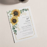 Zonnebloem Eucalyptus Floral 40e verjaardag Kaart<br><div class="desc">Creëer uw 40e verjaardagsuitnodigingen met onze geometrische sjabloon met zonnebloem eucalyptus door op de knop 'Personaliseren' te klikken</div>