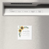 Zonnebloem Eucalyptus Floral behalve de datum Magneet (Insitu (Vaatwasser))