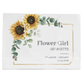 Zonnebloem Eucalyptus Floral Bloemenmeisje Groot Cadeauzakje (Achterkant)