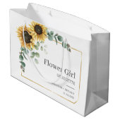 Zonnebloem Eucalyptus Floral Bloemenmeisje Groot Cadeauzakje (Achterkant Gekanteld)