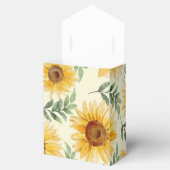 Zonnebloem Eucalyptus Floral Botanical Wedding Bedankdoosjes (Geopend)