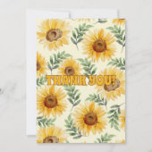 Zonnebloem Eucalyptus Floral Botanical Wedding Bedankkaart (Voorkant)