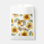 Zonnebloem Eucalyptus Floral Botanical Wedding Bedankzakje (Voorkant)