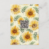 Zonnebloem Eucalyptus Floral Botanical Wedding Informatiekaartje (Achterkant)