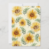 Zonnebloem Eucalyptus Floral Botanical Wedding Kaart (Achterkant)
