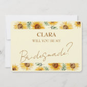 Zonnebloem Eucalyptus Floral Botanical Wedding Kaart (Voorkant)