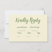 Zonnebloem Eucalyptus Floral Botanical Wedding RSVP Kaartje (Achterkant)