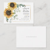 Zonnebloem Eucalyptus Floral Botanische bewaardatu Notitiekaartje (Voorkant / Achterkant)