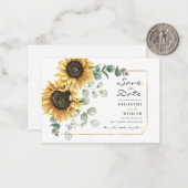 Zonnebloem Eucalyptus Floral Botanische bewaardatu Notitiekaartje (Voorkant / Achterkant in situ)