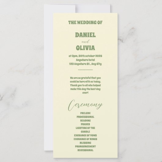 Zonnebloem Eucalyptus Floral Botanische Wed Progra (Voorkant)