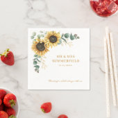 Zonnebloem Eucalyptus Floral Greenery Wedding Servet (Insitu)